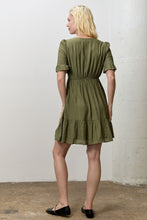 Load image into Gallery viewer, Woven Pinstripe Button Up Dress