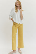 Load image into Gallery viewer, Yellow Scallop Trim Pants