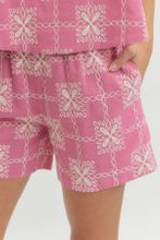 Load image into Gallery viewer, Pink Sleeveless Embroidered Top & Shorts Set