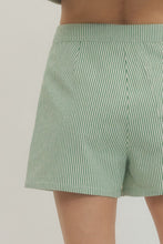 Load image into Gallery viewer, Green Stripe Sleeveless Top & Skort Set