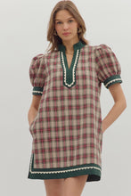 Load image into Gallery viewer, Holiday Plaid Mini Dress