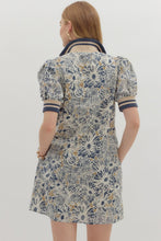 Load image into Gallery viewer, Slate Floral Print Puff Sleeve Mini Dress