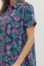 Load image into Gallery viewer, Floral Print Short Sleeve Mini Dress