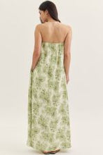 Load image into Gallery viewer, Olive Botanical Sleeveless Maxi Dress