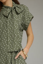 Load image into Gallery viewer, Polka Dot Short Sleeve Midi Dress