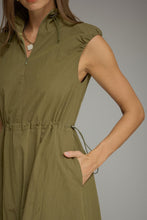 Load image into Gallery viewer, Solid Sleeveless Midi Dress with Front Zip