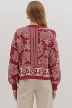Load image into Gallery viewer, Floral Long Sleeve Knit Sweater