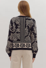 Load image into Gallery viewer, Floral Long Sleeve Knit Sweater