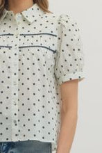 Load image into Gallery viewer, Polka Dot Puff Short Sleeve Top