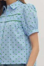 Load image into Gallery viewer, Polka Dot Puff Short Sleeve Top