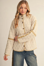 Load image into Gallery viewer, Long Sleeve Button Down Quilted Jacket