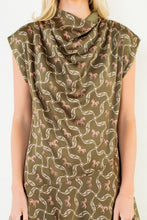 Load image into Gallery viewer, Silk Horse Print Sleeveless Dress