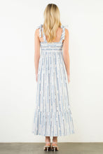 Load image into Gallery viewer, Tie Strap Square Neck Print Maxi Dress