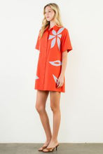 Load image into Gallery viewer, Short Sleeve Floral Embroidery Dress