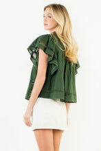 Load image into Gallery viewer, V Neck Flutters Cut Out Top