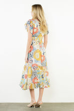 Load image into Gallery viewer, Flutter Sleeve Floral Pattern Tiered Dress