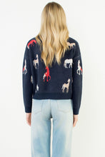 Load image into Gallery viewer, Navy Horse Knit Sweater