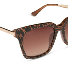 Load image into Gallery viewer, DIFF - Bella Animal Print + Brown Gradient Sunglasses