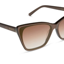 Load image into Gallery viewer, DIFF - Alina Moscow Mule + Brown Gradient Gold Flash Sunglasses