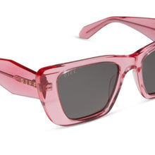 Load image into Gallery viewer, DIFF - Aura Candy Pink Crystal + Grey Polarized Sunglasses