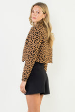 Load image into Gallery viewer, Cheetah Print Cropped Jacket