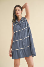 Load image into Gallery viewer, Slate Striped Mini Dress
