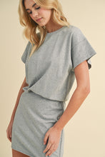 Load image into Gallery viewer, Heather Grey French Terry Knit Dress
