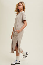 Load image into Gallery viewer, Basic Knit Midi Tee Dress with Slit
