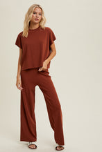 Load image into Gallery viewer, Ribbed Knit Sweater Top &amp; Pants Set
