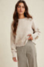 Load image into Gallery viewer, Textured Raw Hem Sweater
