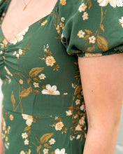 Load image into Gallery viewer, Hunter Green Floral Maxi Dress
