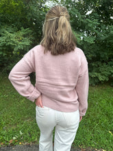 Load image into Gallery viewer, Pink Embroidered Polo Sweater
