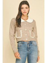 Load image into Gallery viewer, Lovely Collared Cardigan with Patch Pockets
