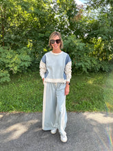 Load image into Gallery viewer, Color Block Long Sleeve Pullover and Pants Set
