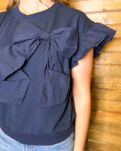 Load image into Gallery viewer, Bow Ruffle Sleeve Top
