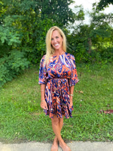 Load image into Gallery viewer, Sapphire Abstract Print Dress
