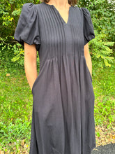 Load image into Gallery viewer, Short Sleeve Pleated Bodice Midi Dress

