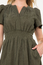 Load image into Gallery viewer, Olive Smocked Waist Tiered Dress
