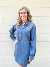 Load image into Gallery viewer, Lucie Denim Shirt Dress
