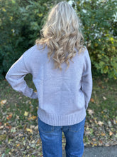 Load image into Gallery viewer, Grey Floral Knit Sweater
