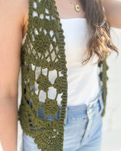 Load image into Gallery viewer, Aurelia Crochet Halter Tank - Sea Kelp
