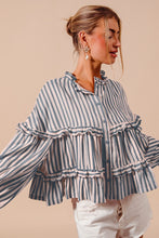Load image into Gallery viewer, Stripe Reversible Flowy Boho Top
