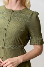 Load image into Gallery viewer, Woven Pinstripe Button Up Dress

