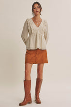 Load image into Gallery viewer, Honey Striped V Neck Babydoll Wrap Top
