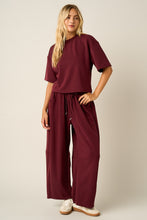 Load image into Gallery viewer, Boxy Crew Neck Short Sleeve Top &amp; Pants Set
