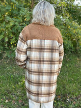 Load image into Gallery viewer, Long Flannel Collared Button Front Shacket
