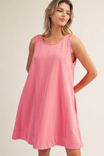 Load image into Gallery viewer, Pink Sleeveless Swing Dress
