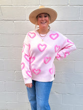 Load image into Gallery viewer, Heart Shape Bubble Sleeve Sweater
