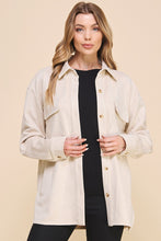 Load image into Gallery viewer, Soft Microsuede Shirt Jacket
