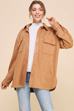 Load image into Gallery viewer, Soft Microsuede Shirt Jacket
